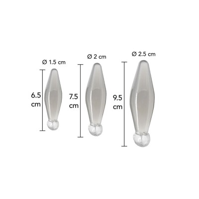 TOYJOY - ANAL PLAY FINGER RIMMER 3 PEÇAS TRANSPARENTE - D-243809 - Dona Pimenta