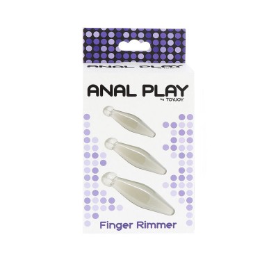 TOYJOY - ANAL PLAY FINGER RIMMER 3 PEÇAS TRANSPARENTE - D-243809 - Dona Pimenta