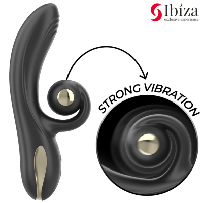 IBIZA - VIBRADOR TWISTER COM ESTIMULADOR DE CURVA E VIBRO-ROTAÃÃO - D-242820 - Dona Pimenta