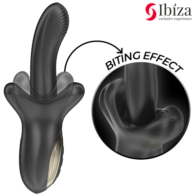 IBIZA - VIBRADOR PODEROSO COM EFEITO DE IMPULSÃO E MORDIDA - D-242822 - Dona Pimenta