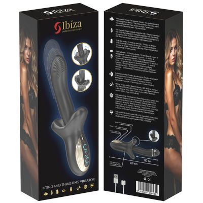 IBIZA - VIBRADOR PODEROSO COM EFEITO DE IMPULSÃO E MORDIDA - D-242822 - Dona Pimenta