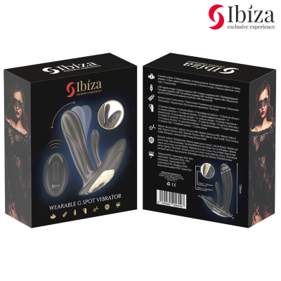 IBIZA - VIBRADOR VESTÃVEL COM ESTIMULAÇÃO DO PONTO G E CLITÓRIS COM CONTROLE REMOTO - D-242823 - Dona Pimenta