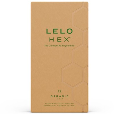 LELO - CAIXA DE PRESERVATIVOS ORGÂNICOS HEX 12 UNIDADES - D-244024 - Dona Pimenta