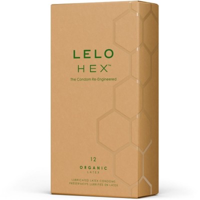LELO - CAIXA DE PRESERVATIVOS ORGÂNICOS HEX 12 UNIDADES - D-244024 - Dona Pimenta