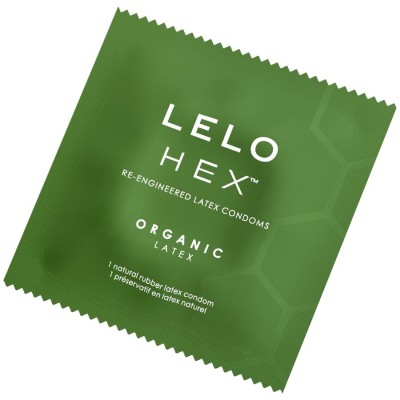 LELO - CAIXA DE PRESERVATIVOS ORGÚNICOS HEX 36 UNIDADES - D-244025 - Dona Pimenta