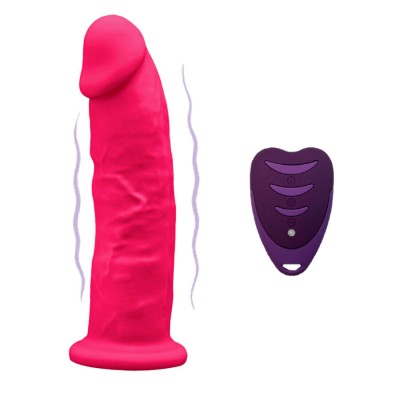 SILEXD - MODELO DE PÉNIS REALISTA 2 ROSA + CONTROLE REMOTO LRS 17 CM - D-244001 - Dona Pimenta