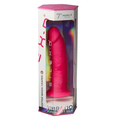 SILEXD - MODELO DE PÉNIS REALISTA 2 ROSA + CONTROLE REMOTO LRS 17 CM - D-244001 - Dona Pimenta
