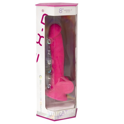 SILEXD - MODELO DE PÉNIS REALISTA 18 VIBRAÇÃO ROSA + CONTROLE REMOTO LRS - D-244002 - Dona Pimenta