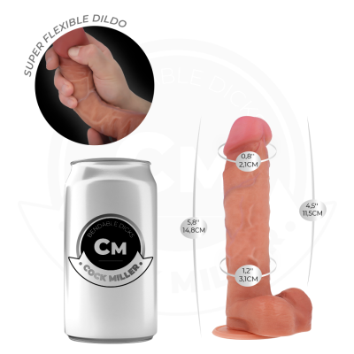 COCK MILLER - DILDO ARTICULÃVEL REALISTA 14,8 CM - D-243378 - Dona Pimenta