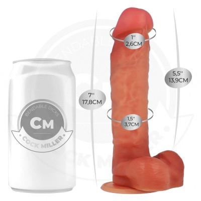 COCK MILLER - DILDO ARTICULÃVEL REALISTA 17,8 CM - D-243379 - Dona Pimenta