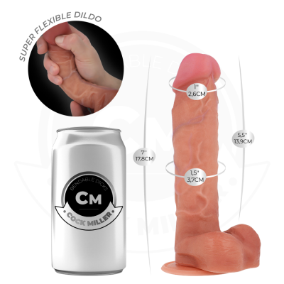 COCK MILLER - DILDO ARTICULÃVEL REALISTA 17,8 CM - D-243379 - Dona Pimenta
