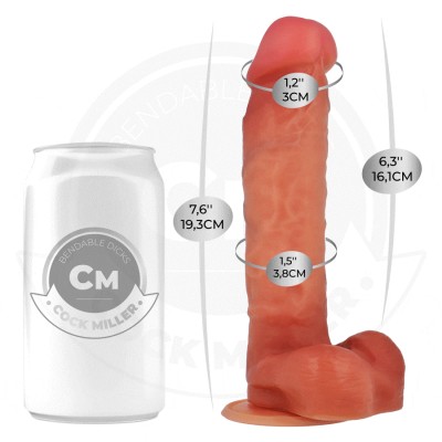 COCK MILLER - DILDO ARTICULÃVEL REALISTA 19,3 CM - D-243380 - Dona Pimenta