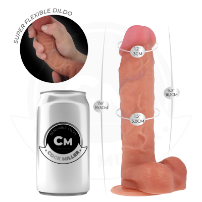 COCK MILLER - DILDO ARTICULÃVEL REALISTA 19,3 CM - D-243380 - Dona Pimenta