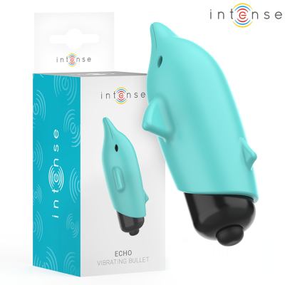 INTENSE - BALA VIBRANTE ECHO AZUL GOLFINHO 8 X 4,7 CM - D-243334 - Dona Pimenta