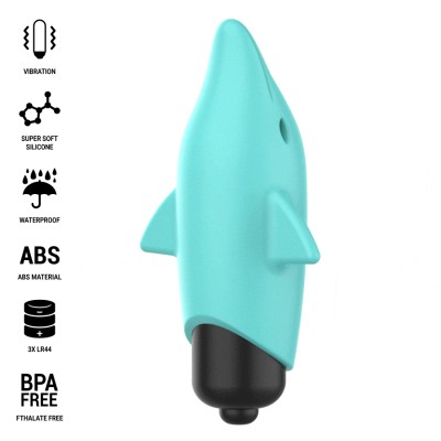 INTENSE - BALA VIBRANTE ECHO AZUL GOLFINHO 8 X 4,7 CM - D-243334 - Dona Pimenta