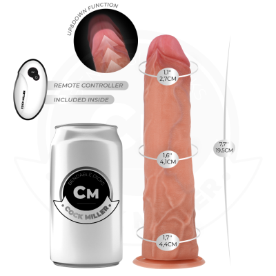 COCK MILLER - DILDO HIPER-REALISTA COM VENTOSA E IMPULSÃO COM CONTROLE REMOTO 19,5 CM - D-243370 - Dona Pimenta