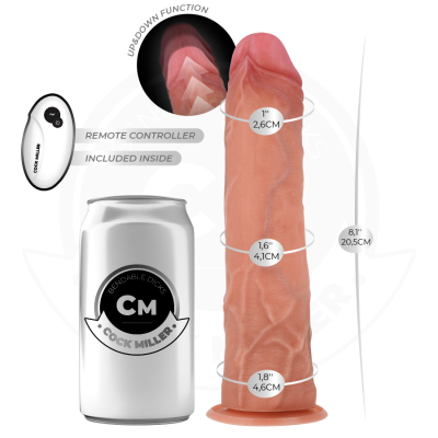 COCK MILLER - DILDO HIPER-REALISTA COM VENTOSA E IMPULSÃO COM CONTROLE REMOTO 20,5 CM - D-243372 - Dona Pimenta