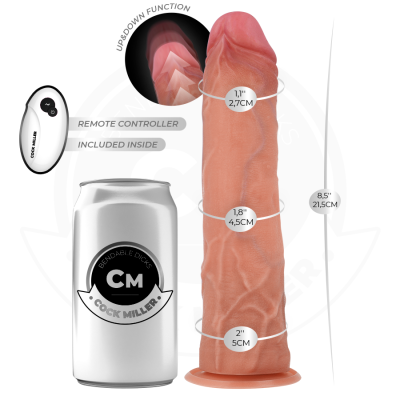 COCK MILLER - DILDO HIPER-REALISTA COM VENTOSA E IMPULSÃO COM CONTROLE REMOTO 21,5 CM - D-243374 - Dona Pimenta