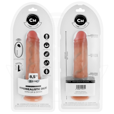 COCK MILLER - DILDO HIPER-REALISTA COM VENTOSA E IMPULSÃO COM CONTROLE REMOTO 21,5 CM - D-243374 - Dona Pimenta