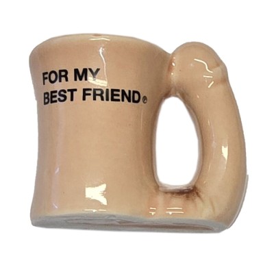 DIABLO PICANTE â CANECA MAGNET DE CERÃMICA COM ALÇA DE PÉNIS "PARA MEU MELHOR AMIGOâ""""""""""""""""""""""""""""""""""""""""""""