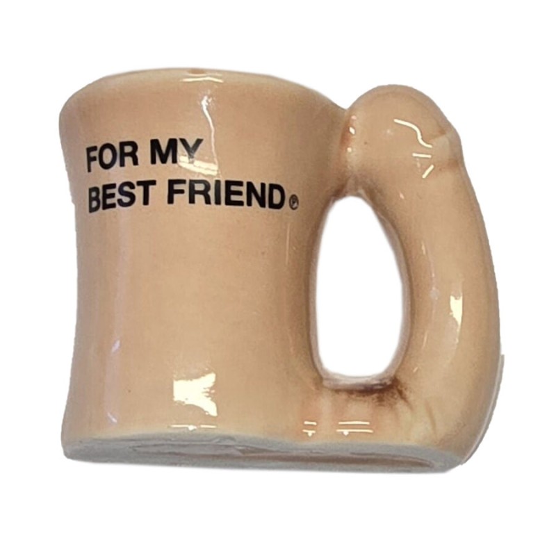 DIABLO PICANTE â CANECA MAGNET DE CERÃMICA COM ALÇA DE PÉNIS "PARA MEU MELHOR AMIGOâ""""""""""""""""""""""""""""""""""""""""""""