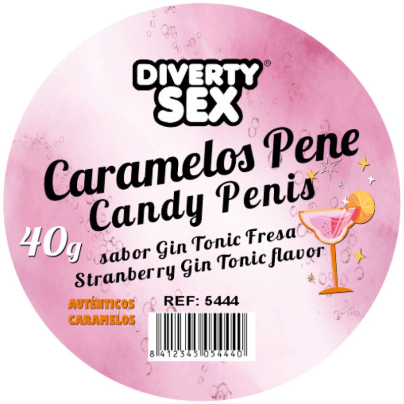 DIABLO PICANTE - 20 BALAS PARA PÉNIS COM SABOR DE GIN & TÓNICA - D-243997 - Dona Pimenta