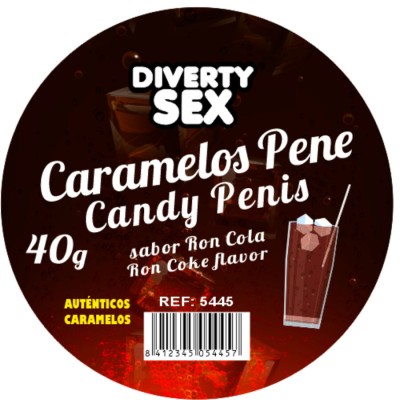 DIABLO PICANTE - 20 BALAS EM FORMATO DE PÉNIS COM SABOR DE GIN TÓNICA - D-243998 - Dona Pimenta
