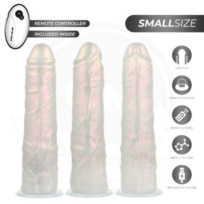 COCK MILLER - DILDO COM VENTOSA, LUZES E VIBRAÇÃO COM CONTROLE REMOTO BRANCO 19,5 CM - D-243375 - Dona Pimenta
