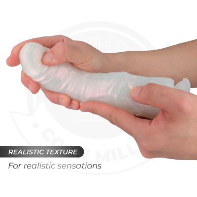 COCK MILLER - DILDO COM VENTOSA, LUZES E VIBRAÇÃO COM CONTROLE REMOTO BRANCO 19,5 CM - D-243375 - Dona Pimenta