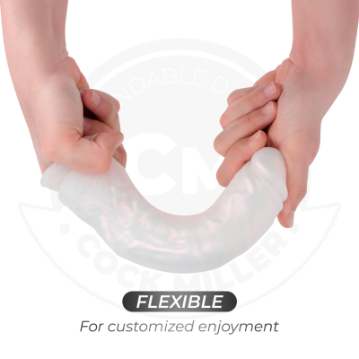 COCK MILLER - DILDO COM VENTOSA, LUZES E VIBRAÇÃO COM CONTROLE REMOTO BRANCO 21,5 CM - D-243377 - Dona Pimenta