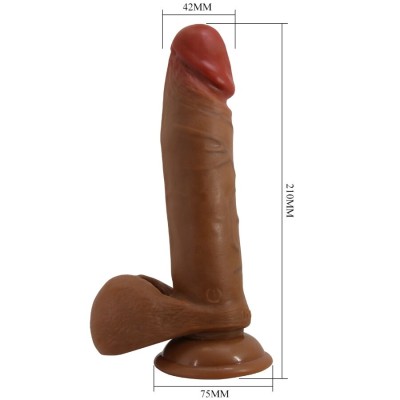 BAILE - ABEL REALISTA DILDO 21 CM MULATO - D-242907 - Dona Pimenta