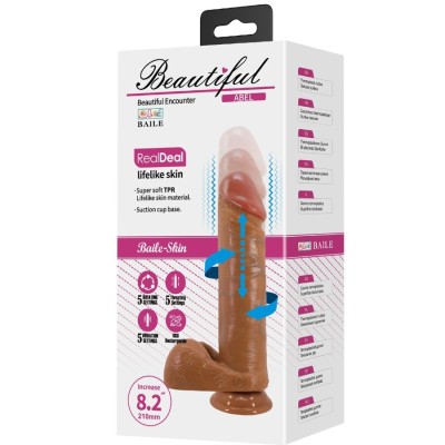 BAILE - ABEL REALISTA DILDO 21 CM MULATO - D-242907 - Dona Pimenta