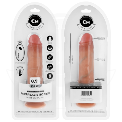 COCK MILLER - DILDO REALISTA COM VENTOSA E VIBRAÇÃO COM CONTROLE REMOTO 21,5 CM - D-243373 - Dona Pimenta