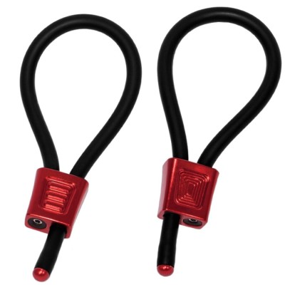 ELECTRASTIM - ANÉIS PENIANOS AJUSTÁVEIS PRESTIGE ELECTRA LOOPS VERMELHOS - D-243689 - Dona Pimenta