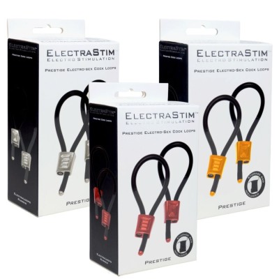 ELECTRASTIM - ANÉIS PENIANOS AJUSTÁVEIS PRESTIGE ELECTRA LOOPS VERMELHOS - D-243689 - Dona Pimenta