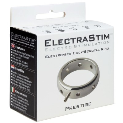 ELECTRASTIM - ANEL ELETROMAGNÉTICO DE METAL PRESTIGE PARA PÉNIS 46 MM - D-243687 - Dona Pimenta