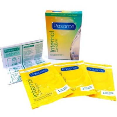 PASANTE - PRESERVATIVO INTERNO SEM LÃTEX 3 UNIDADES - D-225587 - Dona Pimenta