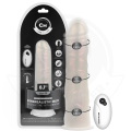 COCK MILLER - DILDO COM VENTOSA, LUZES E VIBRAÇÃO COM CONTROLE REMOTO BRANCO 20,5 CM - D-243376 - Dona Pimenta