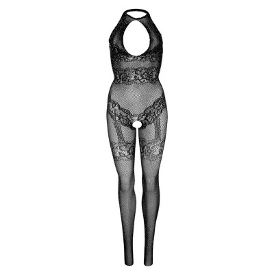 LEG AVENUE - SEAMLESS FISHNET BODYSTOCKING TAMANHO ÚNICO - PRETO - D-232882 - Dona Pimenta