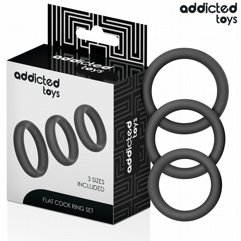 ADDICTED TOYS - CONJUNTO DE ANÉIS PLANOS DE SILICONE - D-242834 - Dona Pimenta ADDICTED TOYS - CONJUNTO DE ANÉIS PLANOS DE SILICONE - D-242834 - Dona Pimenta