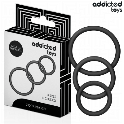 ADDICTED TOYS - CONJUNTO DE ANÉIS DE SILICONE MODELO 2 - D-242836 - Dona Pimenta