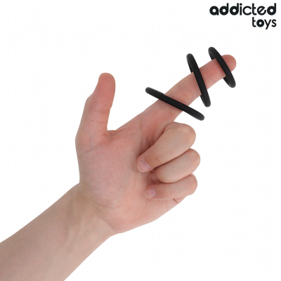ADDICTED TOYS - CONJUNTO DE ANÉIS DE SILICONE MODELO 2 - D-242836 - Dona Pimenta