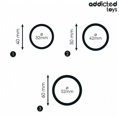ADDICTED TOYS - CONJUNTO DE ANÉIS DE SILICONE MODELO 2 - D-242836 - Dona Pimenta