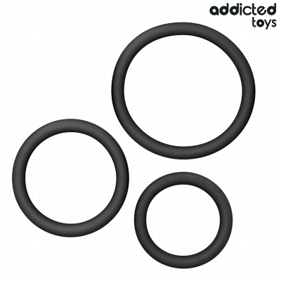 ADDICTED TOYS - CONJUNTO DE ANÉIS DE SILICONE MODELO 2 - D-242836 - Dona Pimenta