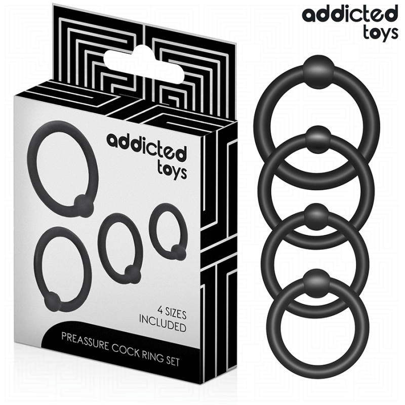 ADDICTED TOYS - CONJUNTO DE ANÉIS DE SILICONE DE PRESSÃO - D-242837 - Dona Pimenta ADDICTED TOYS - CONJUNTO DE ANÉIS DE SILICONE DE PRESSÃO - D-242837 - Dona Pimenta