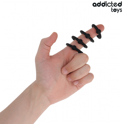 ADDICTED TOYS - CONJUNTO DE ANÉIS DE SILICONE DE PRESSÃO - D-242837 - Dona Pimenta