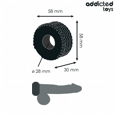 ADDICTED TOYS - ANEL DE PÓ EXTRA GROSSO - D-242851 - Dona Pimenta