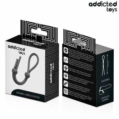 ADDICTED TOYS - CORDA DE SILICONE PARA O PÉNIS DE ALÇA DUPLA - D-242856 - Dona Pimenta