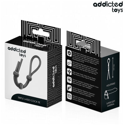 ADDICTED TOYS - CORDA DE SILICONE PARA O PÉNIS DE TRIPLO LOOP - D-242857 - Dona Pimenta