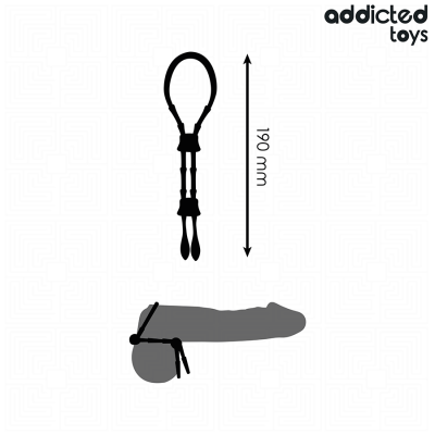 ADDICTED TOYS - CORDA DE SILICONE AJUSTÁVEL PARA O PÉNIS - D-242858 - Dona Pimenta
